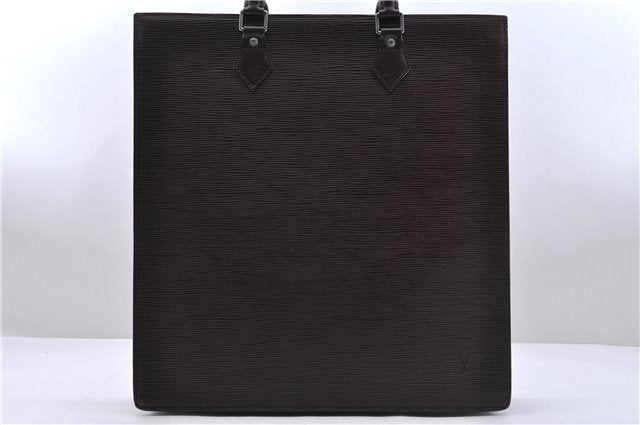 Authentic Louis Vuitton Epi Leather Sac Plat Tote Bag M5908D Brown LV 5184D
