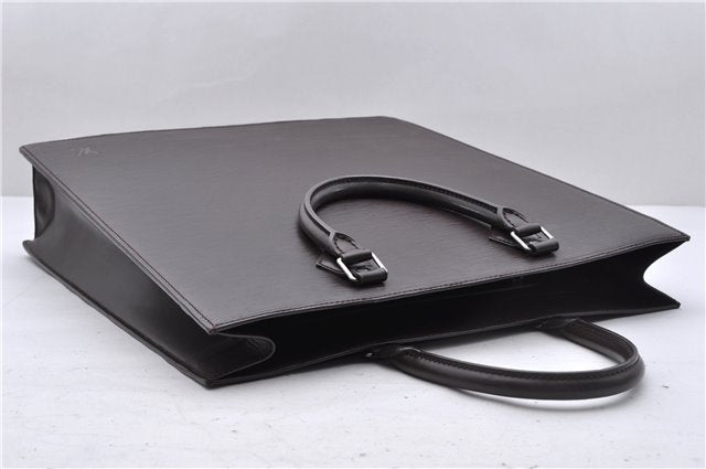 Authentic Louis Vuitton Epi Leather Sac Plat Tote Bag M5908D Brown LV 5184D