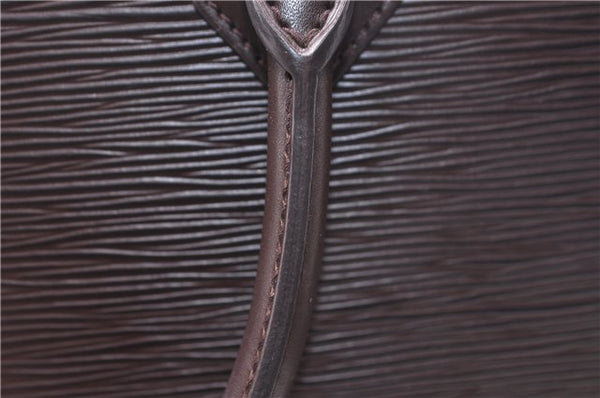 Authentic Louis Vuitton Epi Leather Sac Plat Tote Bag M5908D Brown LV 5184D