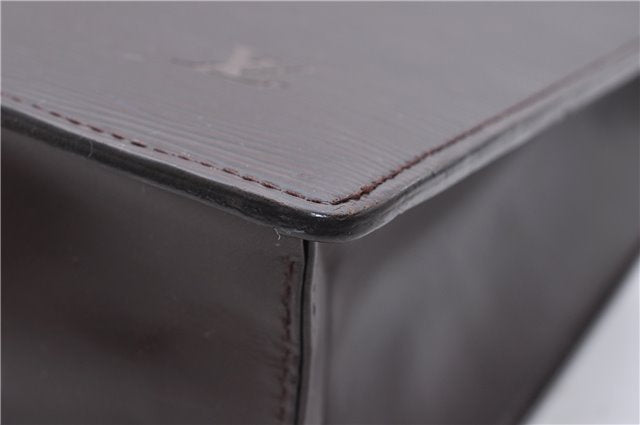 Authentic Louis Vuitton Epi Leather Sac Plat Tote Bag M5908D Brown LV 5184D