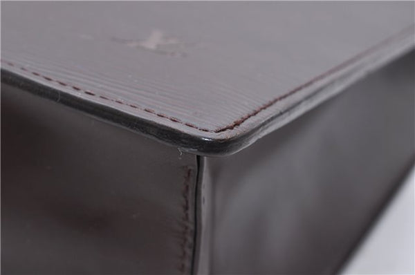 Authentic Louis Vuitton Epi Leather Sac Plat Tote Bag M5908D Brown LV 5184D