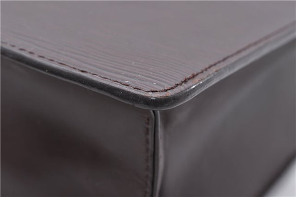 Authentic Louis Vuitton Epi Leather Sac Plat Tote Bag M5908D Brown LV 5184D