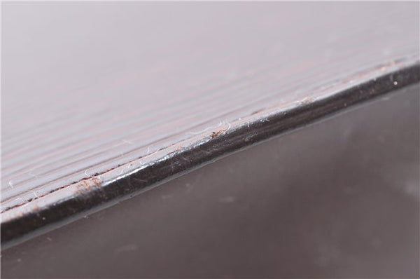 Authentic Louis Vuitton Epi Leather Sac Plat Tote Bag M5908D Brown LV 5184D