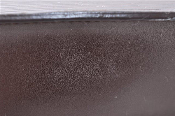 Authentic Louis Vuitton Epi Leather Sac Plat Tote Bag M5908D Brown LV 5184D