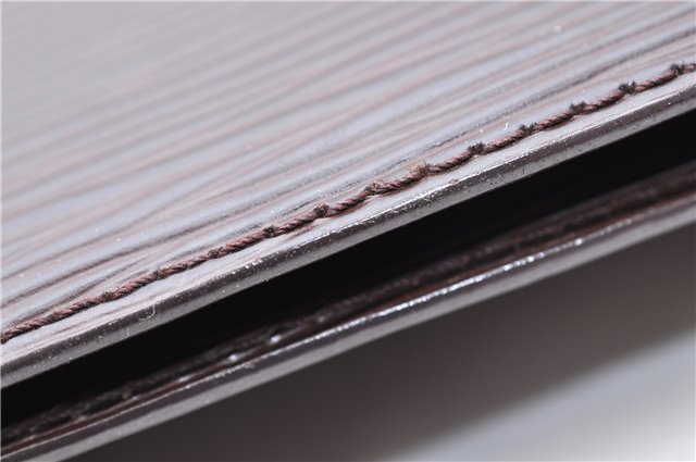 Authentic Louis Vuitton Epi Leather Sac Plat Tote Bag M5908D Brown LV 5184D