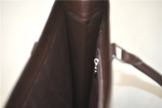 Authentic Louis Vuitton Epi Leather Sac Plat Tote Bag M5908D Brown LV 5184D