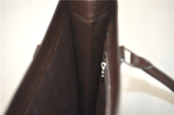 Authentic Louis Vuitton Epi Leather Sac Plat Tote Bag M5908D Brown LV 5184D