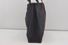 Authentic HERMES Fourre Tout MM Vintage Hand Tote Bag Canvas Navy 5184I