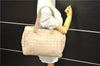 Authentic CHANEL New Travel Line Shoulder Tote Bag Nylon Leather Beige 5185D