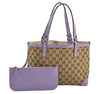 Authentic GUCCI Craft Shoulder Tote Bag GG Canvas Leather 269878 Brown 5185I