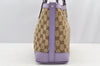 Authentic GUCCI Craft Shoulder Tote Bag GG Canvas Leather 269878 Brown 5185I