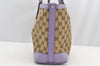 Authentic GUCCI Craft Shoulder Tote Bag GG Canvas Leather 269878 Brown 5185I