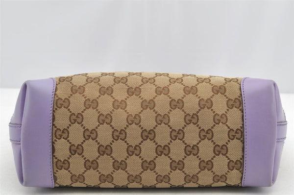 Authentic GUCCI Craft Shoulder Tote Bag GG Canvas Leather 269878 Brown 5185I