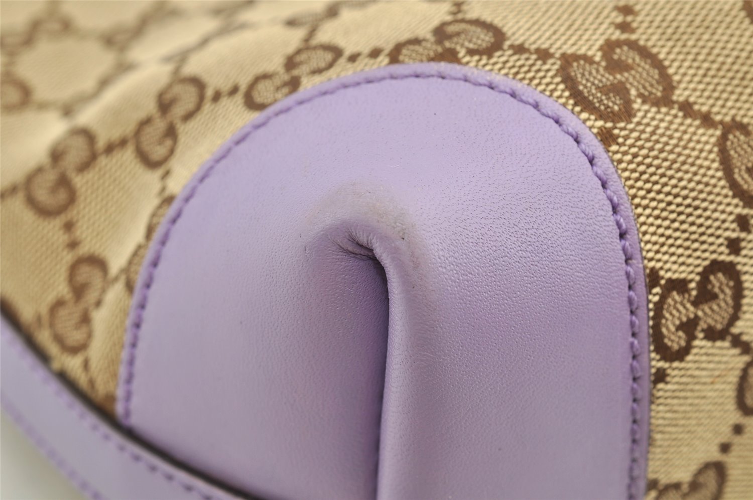 Authentic GUCCI Craft Shoulder Tote Bag GG Canvas Leather 269878 Brown 5185I