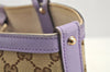 Authentic GUCCI Craft Shoulder Tote Bag GG Canvas Leather 269878 Brown 5185I