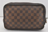 Authentic Louis Vuitton Damier Trousse Toilette Clutch Hand Bag N47623 LV 5186I