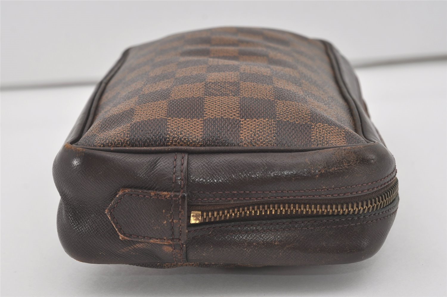 Authentic Louis Vuitton Damier Trousse Toilette Clutch Hand Bag N47623 LV 5186I