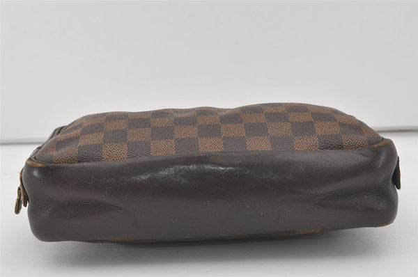 Authentic Louis Vuitton Damier Trousse Toilette Clutch Hand Bag N47623 LV 5186I