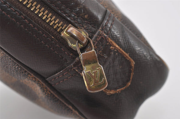 Authentic Louis Vuitton Damier Trousse Toilette Clutch Hand Bag N47623 LV 5186I