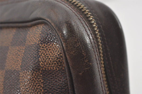 Authentic Louis Vuitton Damier Trousse Toilette Clutch Hand Bag N47623 LV 5186I