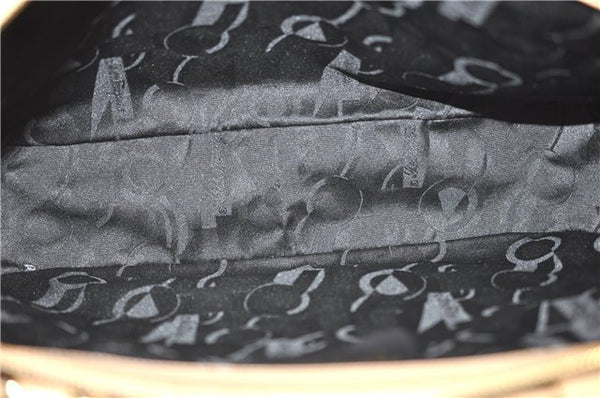 Authentic Ferragamo Leather Shoulder Hand Bag Purse Beige 5188C