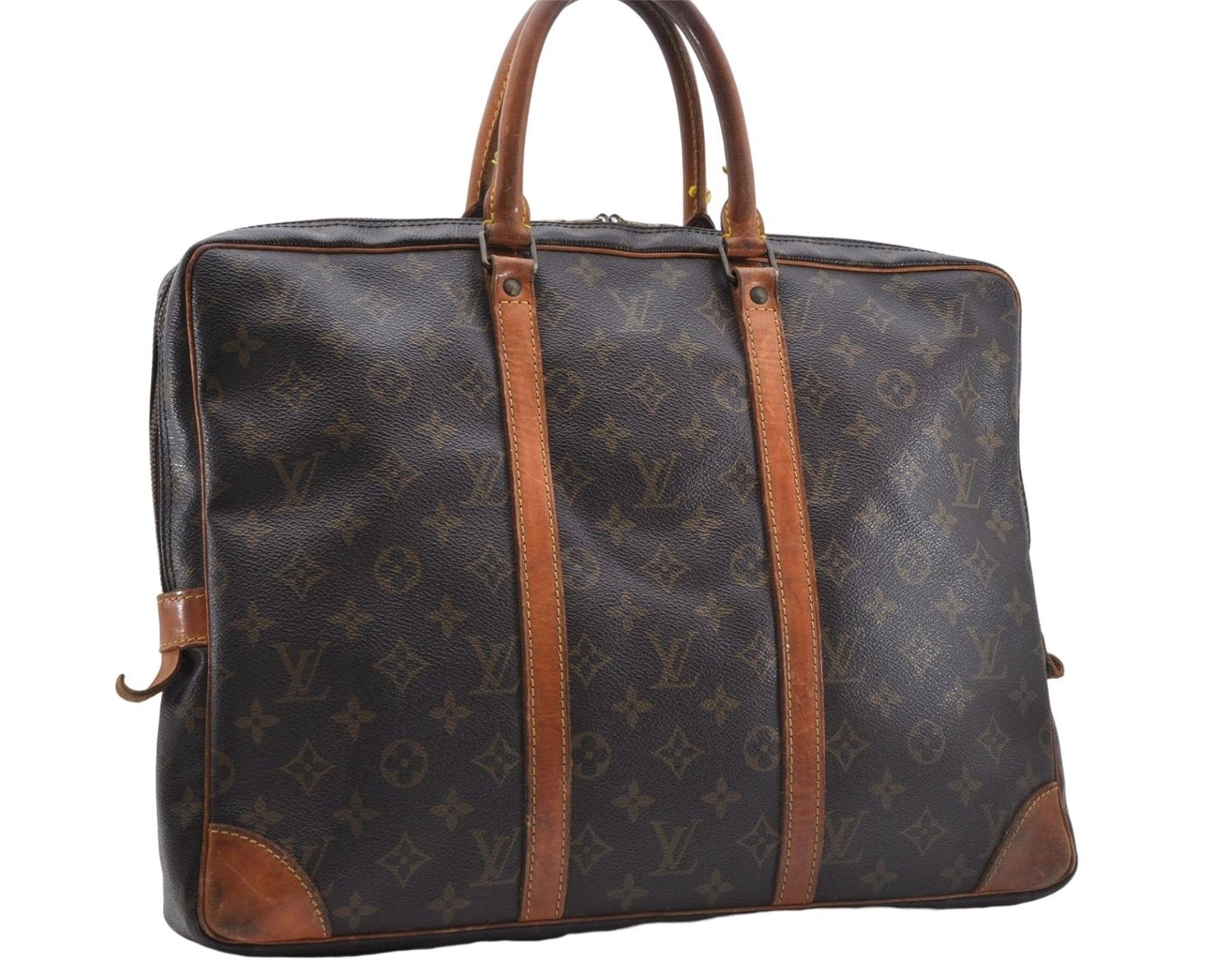 Auth Louis Vuitton Monogram Porte Documents Voyage Briefcase M53361 LV 5189D