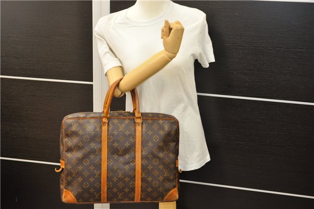 Auth Louis Vuitton Monogram Porte Documents Voyage Briefcase M53361 LV 5189D