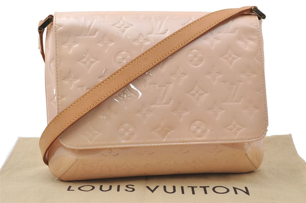 Auth Louis Vuitton Vernis Thompson Street Shoulder Bag Beige M91070 LV 5190D