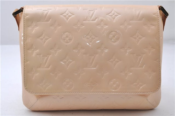 Auth Louis Vuitton Vernis Thompson Street Shoulder Bag Beige M91070 LV 5190D