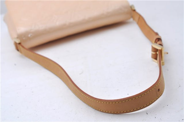 Auth Louis Vuitton Vernis Thompson Street Shoulder Bag Beige M91070 LV 5190D