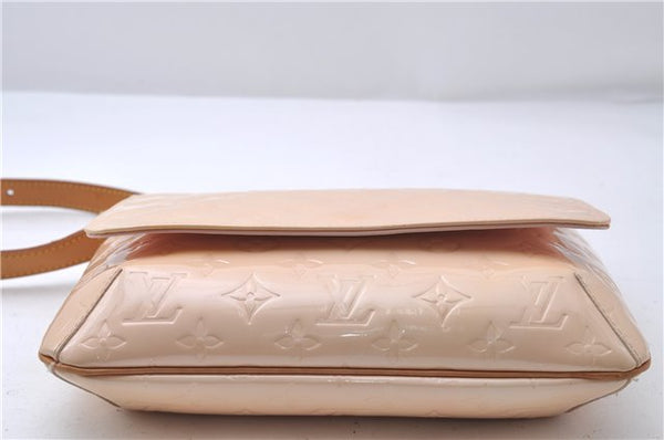Auth Louis Vuitton Vernis Thompson Street Shoulder Bag Beige M91070 LV 5190D