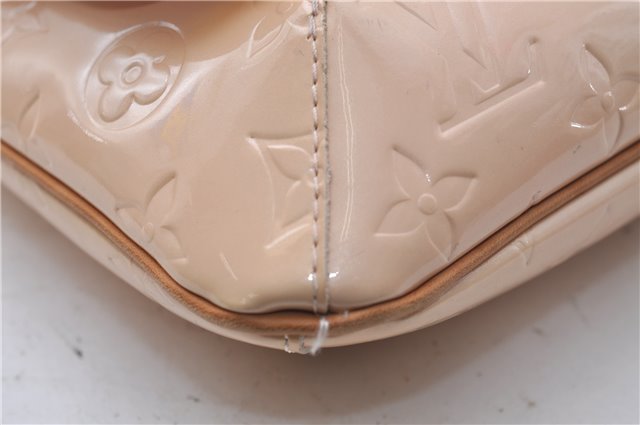 Auth Louis Vuitton Vernis Thompson Street Shoulder Bag Beige M91070 LV 5190D