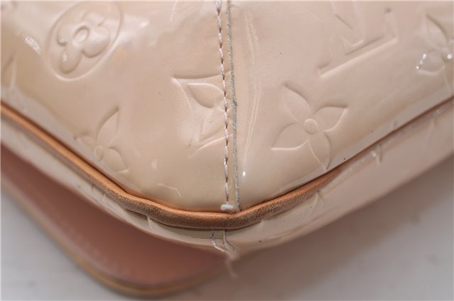 Auth Louis Vuitton Vernis Thompson Street Shoulder Bag Beige M91070 LV 5190D