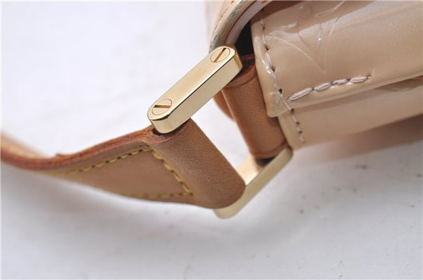 Auth Louis Vuitton Vernis Thompson Street Shoulder Bag Beige M91070 LV 5190D
