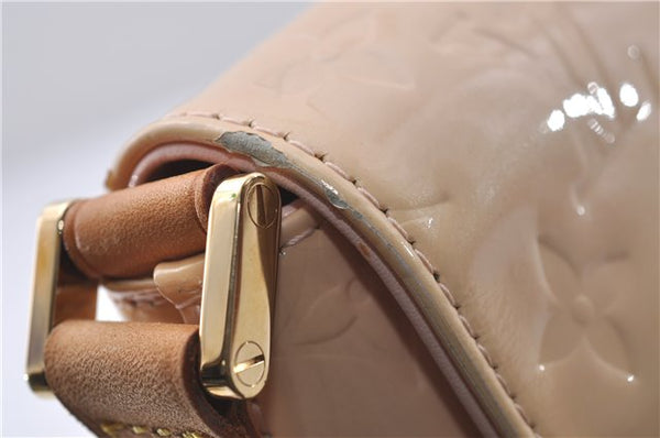 Auth Louis Vuitton Vernis Thompson Street Shoulder Bag Beige M91070 LV 5190D