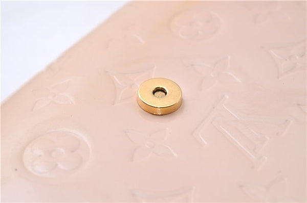 Auth Louis Vuitton Vernis Thompson Street Shoulder Bag Beige M91070 LV 5190D