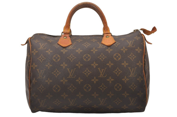 Authentic Louis Vuitton Monogram Speedy 30 Hand Boston Bag M41526 LV 5190I