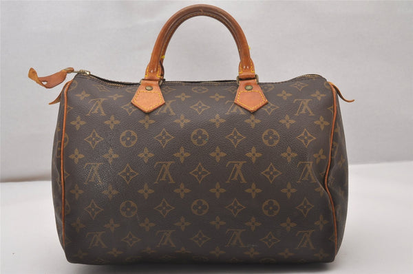 Authentic Louis Vuitton Monogram Speedy 30 Hand Boston Bag M41526 LV 5190I