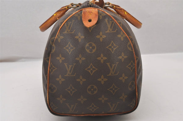 Authentic Louis Vuitton Monogram Speedy 30 Hand Boston Bag M41526 LV 5190I