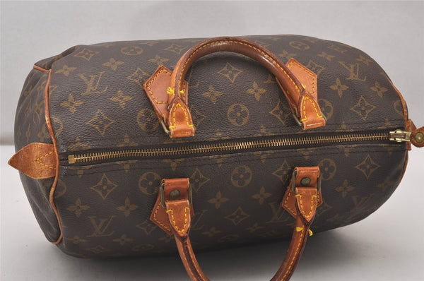 Authentic Louis Vuitton Monogram Speedy 30 Hand Boston Bag M41526 LV 5190I