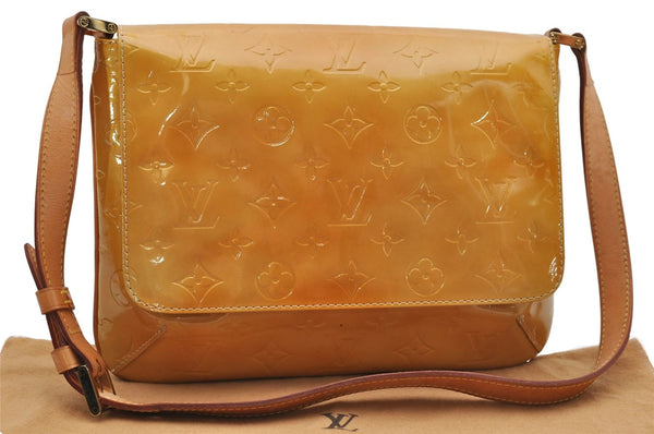 Auth Louis Vuitton Vernis Thompson Street Shoulder Bag Yellow M91008 LV 5191D