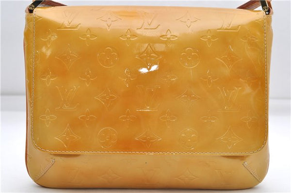 Auth Louis Vuitton Vernis Thompson Street Shoulder Bag Yellow M91008 LV 5191D