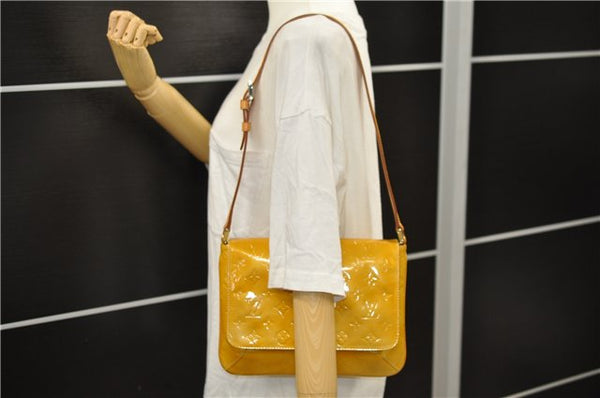 Auth Louis Vuitton Vernis Thompson Street Shoulder Bag Yellow M91008 LV 5191D
