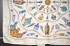 Authentic HERMES Carre 90 Scarf "Qu' importe le flacon..." Silk White 5191I