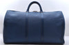 Authentic Louis Vuitton Epi Keepall 50 Boston Travel Bag Blue M42965 LV 5193D