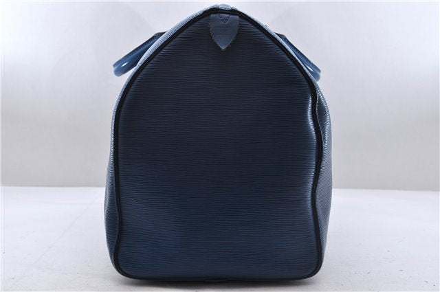 Authentic Louis Vuitton Epi Keepall 50 Boston Travel Bag Blue M42965 LV 5193D