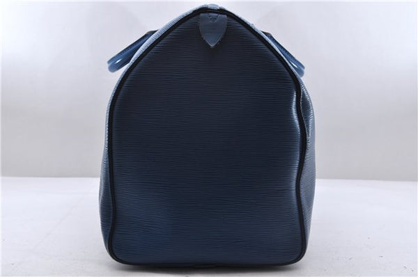 Authentic Louis Vuitton Epi Keepall 50 Boston Travel Bag Blue M42965 LV 5193D