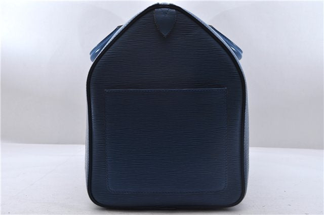 Authentic Louis Vuitton Epi Keepall 50 Boston Travel Bag Blue M42965 LV 5193D