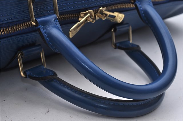 Authentic Louis Vuitton Epi Keepall 50 Boston Travel Bag Blue M42965 LV 5193D