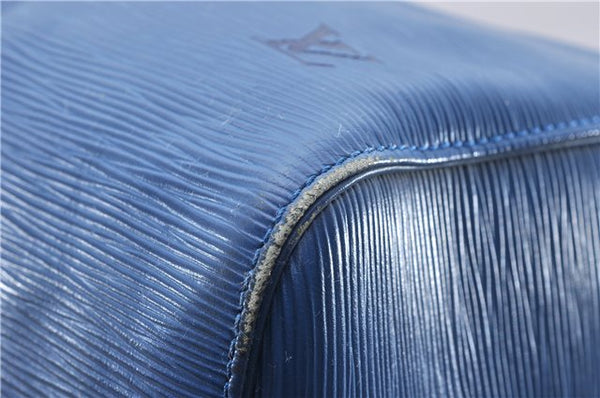 Authentic Louis Vuitton Epi Keepall 50 Boston Travel Bag Blue M42965 LV 5193D